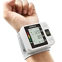 Blood Pressure Monitor - Wrist Accurate Automatic High Blood Pressure Monitors Portable LCD Screen Irregular Heartbeat Monitor with Storage Case and Adjustable Cuff Powered by Battery - Black