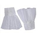Wrist Cuffs for Women, Ruffled Fake Sleeves Elastic Detachable Arm Cuffs for Sweater Blouse Coat