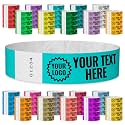 WristCo Aqua Custom Imprint Wristbands - 1,500 Tyvek - Select Qty