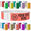 WristCo Coral Red Custom Imprint Wristbands - 400 Tyvek - Select Qty