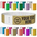 WristCo Gold Custom Imprint Wristbands - 10,000 Tyvek - Select Qty