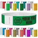 WristCo Kelly Green Custom Imprint Wristbands - 100 Tyvek - Select Qty