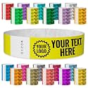 WristCo Neon Yellow Custom Imprint Wristbands - 3,000 Tyvek - Select Qty