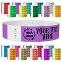 WristCo Purple Custom Imprint Wristbands - 100 Tyvek - Select Qty