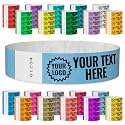 WristCo Sky Blue Custom Imprint Wristbands - 1,000 Tyvek - Select Qty