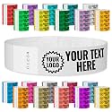 WristCo White Custom Imprint Wristbands - 1,000 Tyvek - Select Qty