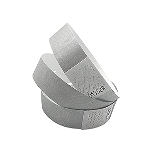 tyvek paper wristband variation pack of 200 and 500 on amazon refer image and colors silver pack of 200