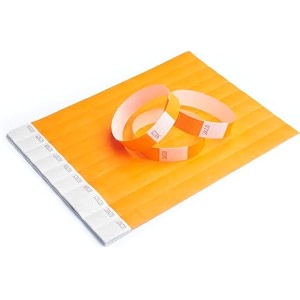 tyvek paper wristband variation pack of 200 and 500 on amazon refer image and colors orange pack of 200