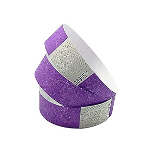 tyvek paper wristband variation pack of 200 and 500 on amazon refer image and colors purple pack of 500