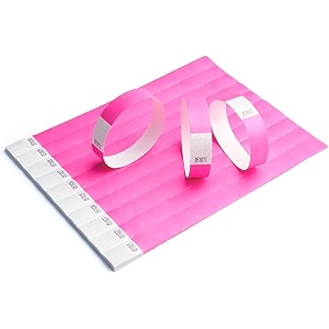 tyvek paper wristband variation pack of 200 and 500 on amazon refer image and colors pink pack of 500