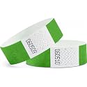 Tyvek Paper Wristband Variation Pack of 200 and 500 on Amazon Refer Image and Colors (Green, Pack of 200)