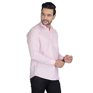 Man Slim Fit Cotton Casual Shirt