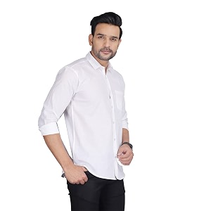 Man Slim Fit Cotton Casual Shirt