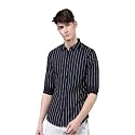 Man Slim Fit Cotton Casual Shirt