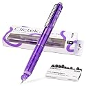 WRITECH Clictek Fountain Pen Retractable: Medium Nib Black Ink 10 Cartridge