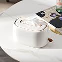 Tissue Box Cover Napkin Holder Decorative Napkin Storage Organizer Paper Towel Dispenser Container for Bathroom Car Office Desk Home Decor Bedroom Restaurant (White)