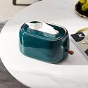 Tissue Box Cover Napkin Holder Decorative Napkin Storage Organizer Paper Towel Dispenser Container for Bathroom Car Office Desk Home Decor Bedroom Restaurant (Green)