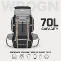 WROGN Adventure 70L Rucksack with Rain Cover for Trekking, Hiking & Travel Rucksack  - 70 L