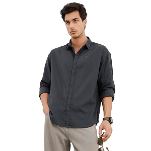 WROGN Mens Cotton Blend Oversized Shirt