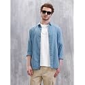 WROGN Men39s Cotton Linen Blend Shirt 