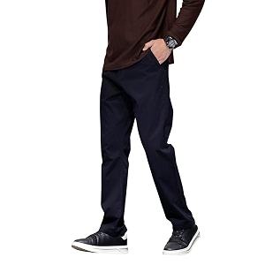 WROGN Mens Cotton Stretch Trousers Relaxed