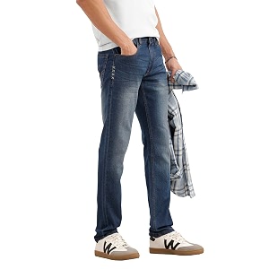 WROGN Mens Cotton Stretch Jeans Solid