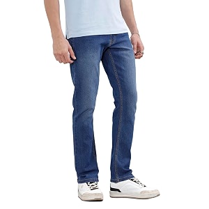 WROGN Mens Cotton Stretch Jeans Solid