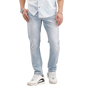 WROGN Mens Cotton Stretch Jeans Solid