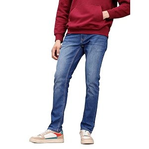 WROGN Mens Cotton Stretch Jeans Solid