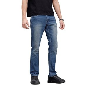 WROGN Mens Cotton Stretch Jeans Solid