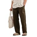 WROGN Men39s Linen Blend Trousers Solid