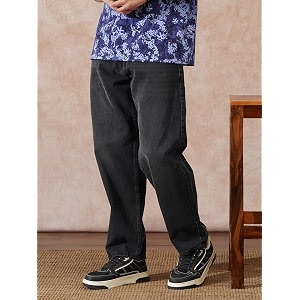 WROGN Mens Loose Fit Jeans Mid