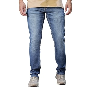 WROGN Mens Slim Fit Jeans Mid