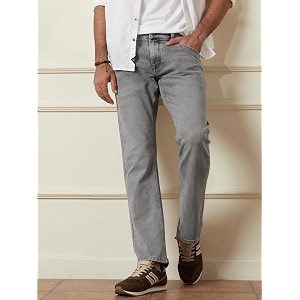 WROGN Mens Straight Fit Jeans Mid