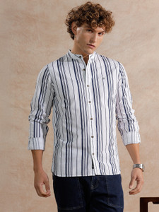 WROGN Men Printed Casual White Shirt