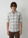 WROGN Men Regular Fit Checkered Slim Collar