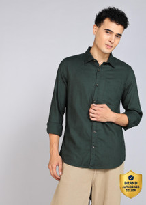 WROGN Men Regular Fit Solid Casual Shirt