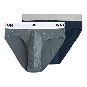 WROGN Mens Pack of 2 Cotton-Spandex Briefs