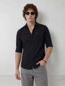 WROGN Men Solid Casual Black Shirt