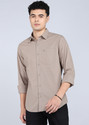WROGN Men Solid Casual Brown Shirt