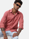 WROGN Men Solid Casual Brown Shirt
