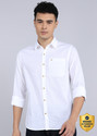 WROGN Men Solid Casual White Shirt