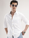 WROGN Men Solid Casual White Shirt