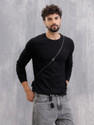 WROGN Men Solid Crew Neck Pure Cotton