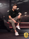 WROGN Men Solid Round Neck Cotton Blend