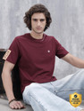 WROGN Solid Men Crew Neck Maroon T-Shirt