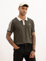 WROGN Solid Men Polo Neck Green T-Shirt
