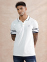 WROGN Solid Men Polo Neck Silver T-Shirt