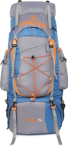 wrogn trekking bag for hikingcampingoutdoor sports with rain covershoe compartment rucksack  - 75 l