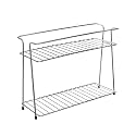 Wrolavi® Multipurpose Stainless Steel Spice Rack Kitchen Storage Organizer Basket for Boxes, Utensils Stand for Home (2 Shelf)